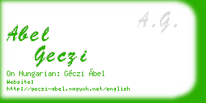 abel geczi business card