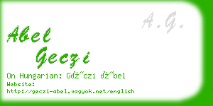 abel geczi business card